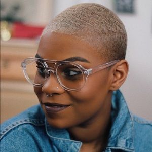 Clear Framed Aviator Glasses